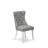 Dallas Parson Dining Room Chairs - Button Tufted Nailhead Trim Light Gray Polyester Fabric Padded Chairs, Set of 2, Wirebrushed Bright Linen white-888517070