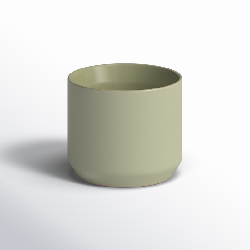 Parsons Handmade Ceramic Pot Planter, 2.75" H x 3.25" W x 3.25" D, Green