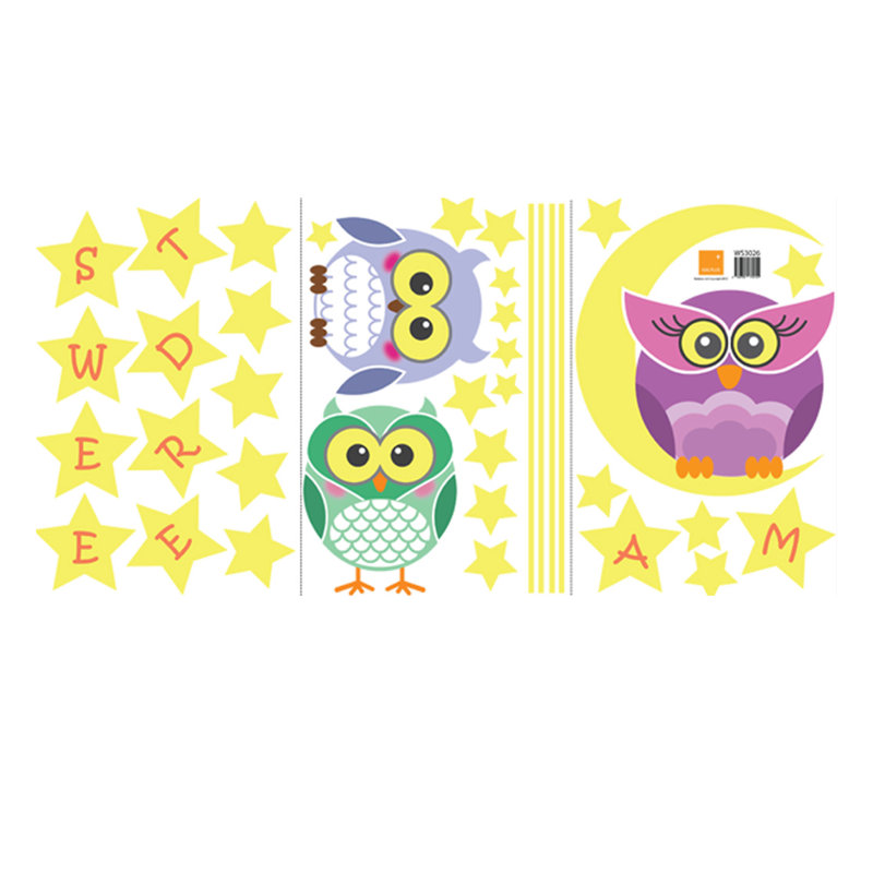 Décalcomanie murale et murale count avec hibou
