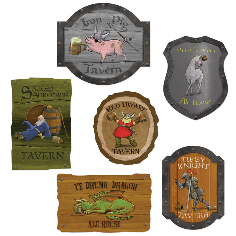 Découpes d'enseigne de taverne médiévale