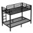 Twin Xl Over Twin Xl Metal Bunk Bed For Teens And Adults,space-saving/noise Reduced/no Box Spring Needed, Black-1231929262-1231929263