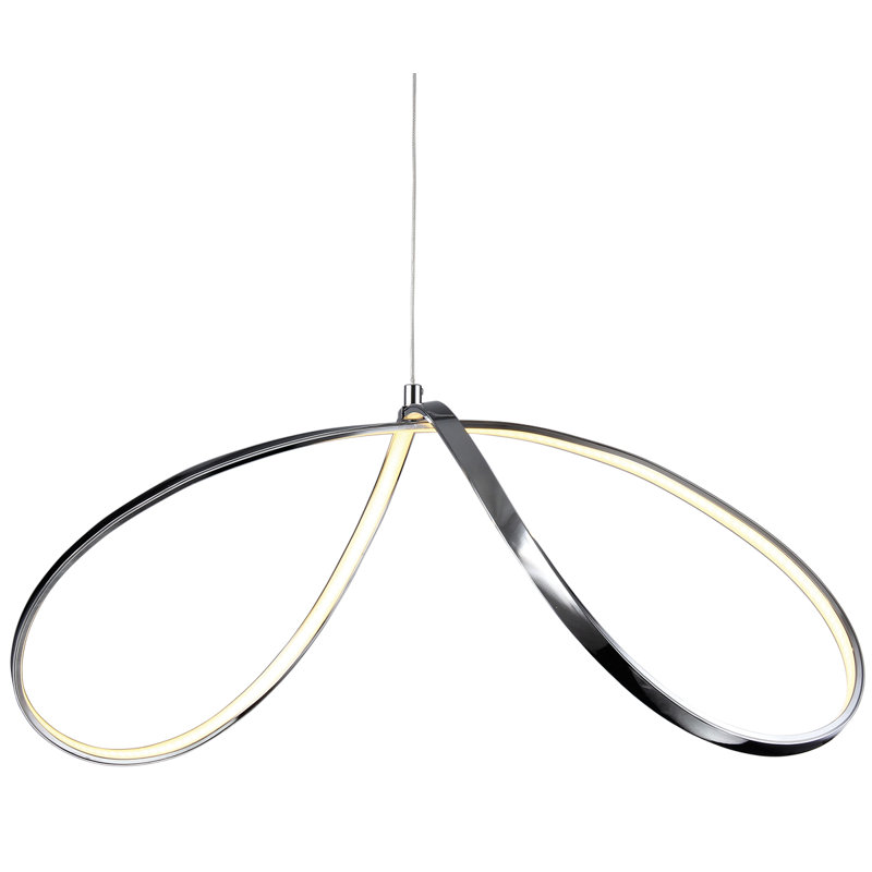 Bragg 1 - Light Chrome LED Unique/Statement Pendant