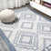 Weside Diamond Tribal Medallion Ivory/Blue Indoor/Outdoor Rug