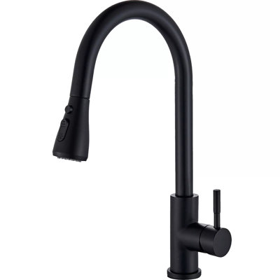 Modern Kitchen Sink Faucet with Pull Out Sprayer Single Handle Single Hole Mixer Tap -  Nabiyy, 8-PH2203Z-1