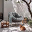 Fauteuil Papasan berçant surdimensionné pour patio-1856238040