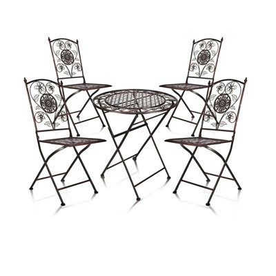 Barcelona Bistro Set 28" Table & 4 Chairs by Chivari