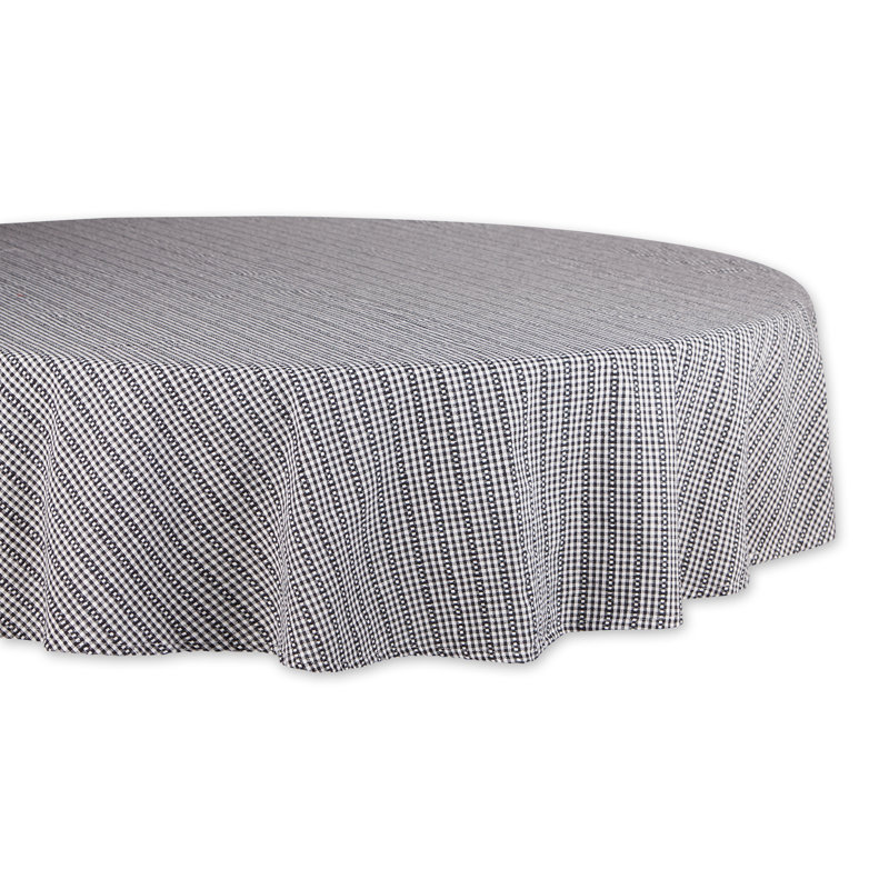 Nappe Jhamel Farmhouse Gingham 70, Noir