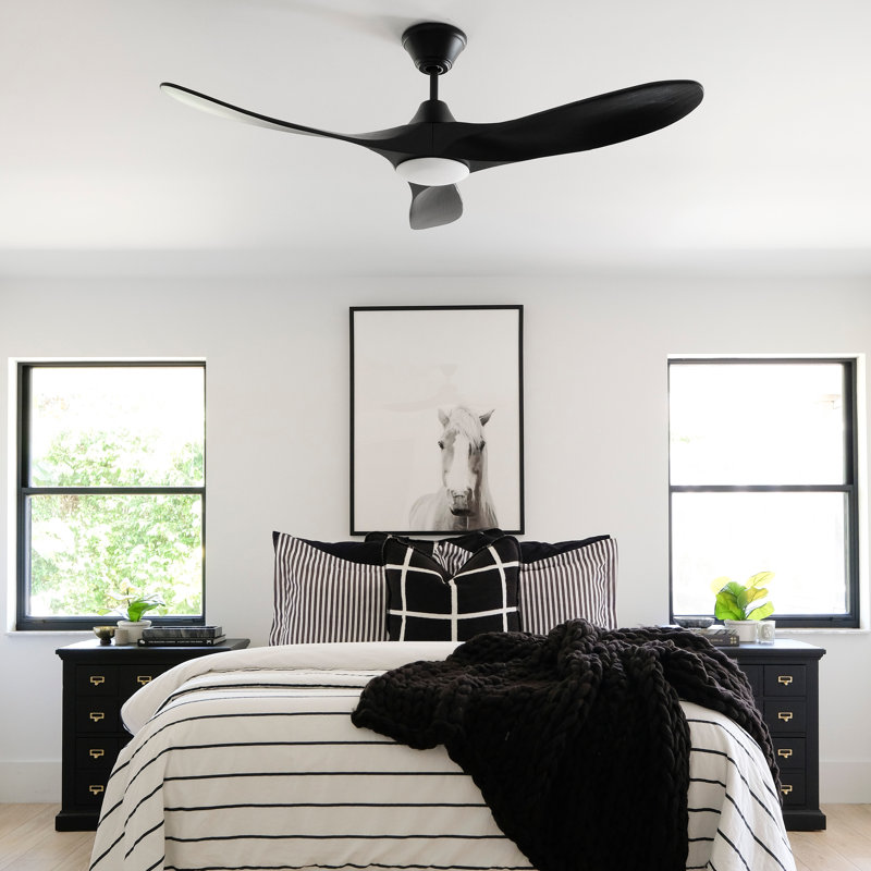  Ventilateur de plafond standard à 3 pales Elianna avec télécommande et ensemble d'éclairage inclus, 70 pouces