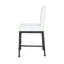 Industrial Modern Wood Counter Stool (2) - Button White 20.4''w X 23''d 2 38.8''h
