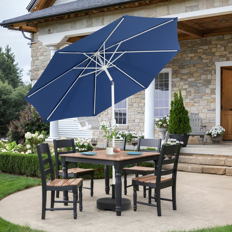 Parasol d'extérieur 9 pi 9 pi, Bleu très foncé