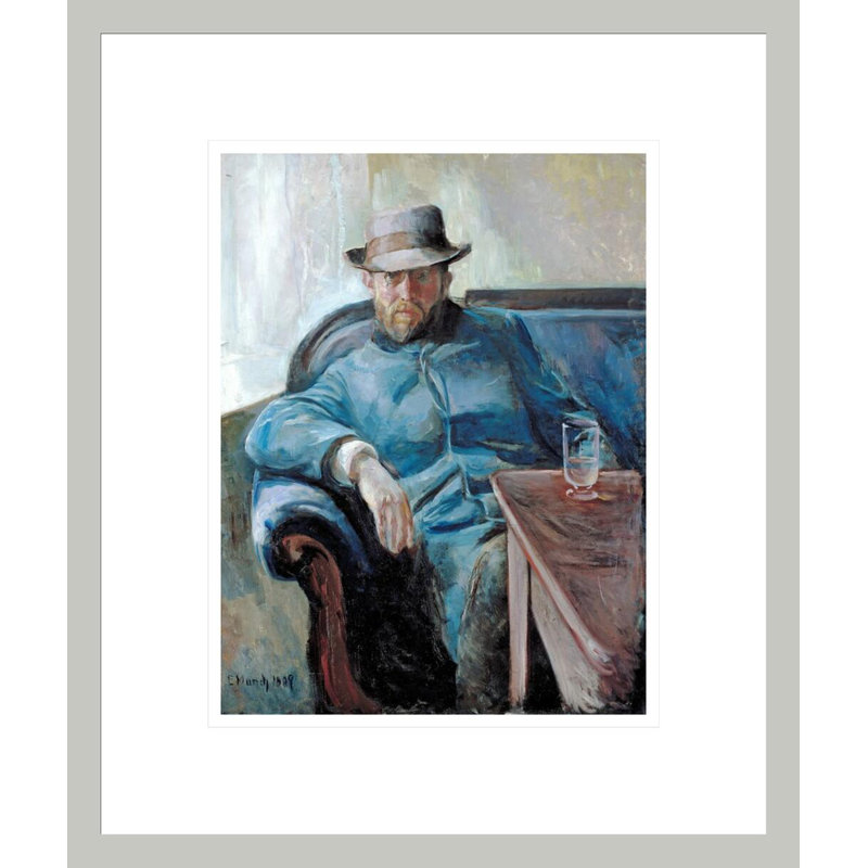 Hans Hanser par Edvard Munch, impression giclée encadrée, 16.31" H x 13.75" W