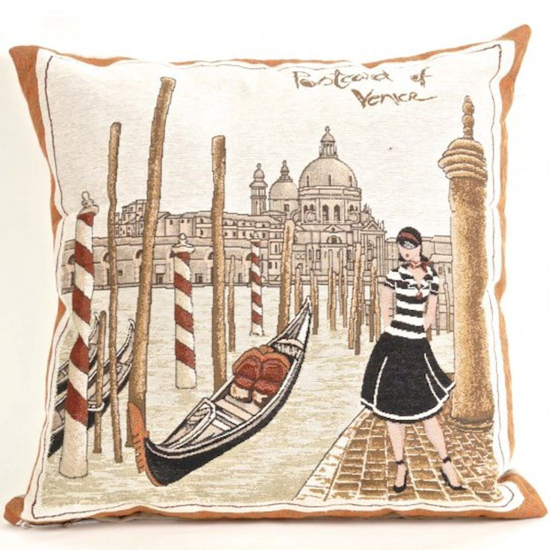Housse de coussin tapisserie venice Bonilla