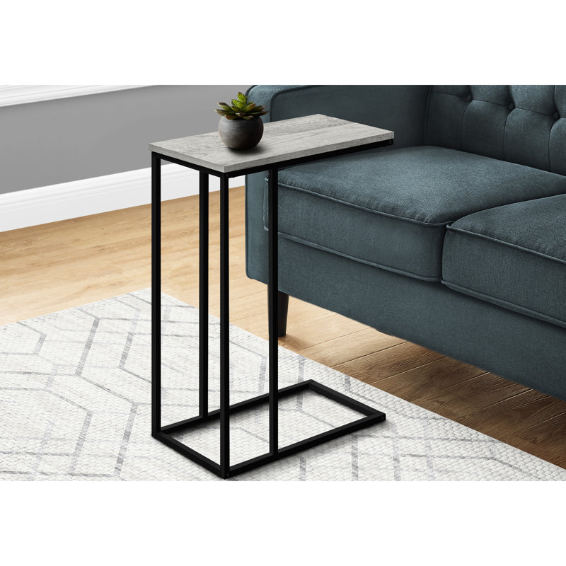 Table de bout en stratifié gris - pièce décorative moderne Snack avec surface Living Essential