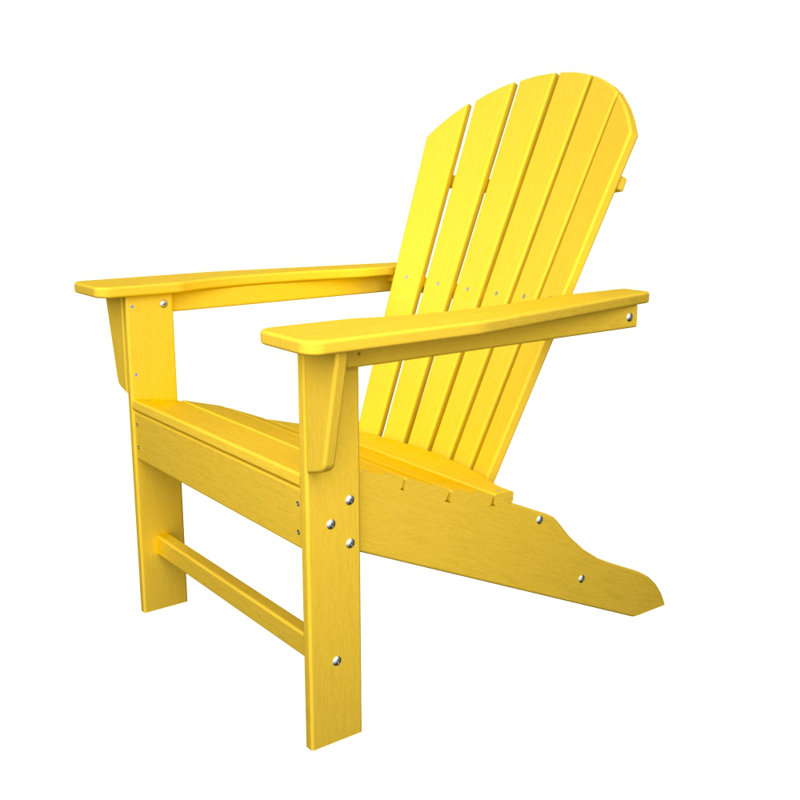 POLYWOOD South Beach Outdoor Adirondack Chair, Yellow