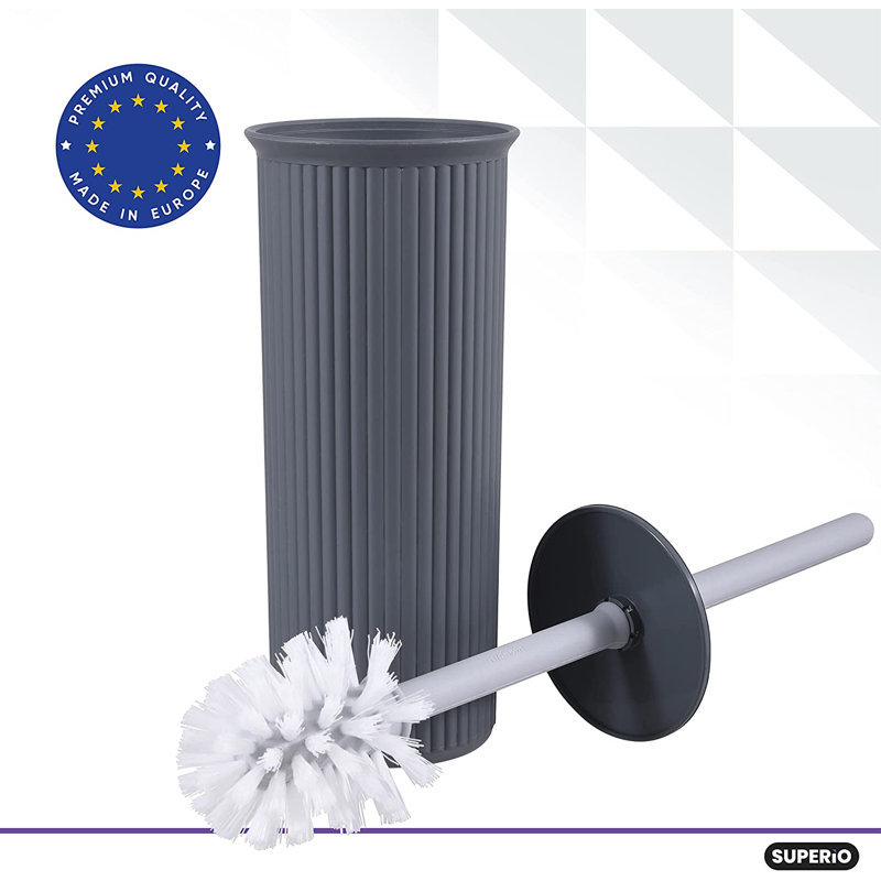 Brosse de toilette nervurée 15 po, Gris