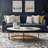 3-Piece Modern 2-Tone Living Room Table Set With Oval Coffee And Round End Tables