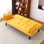 Canapé-lit 70 po en lin et coton multifonctionnel 70 po: pliable + porte-gobelet + rangement latéral-42499397