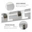 Luminaire de salle de bain 3 lumières DEL Modern Chrome-1062194145-1062194147-1062194144
