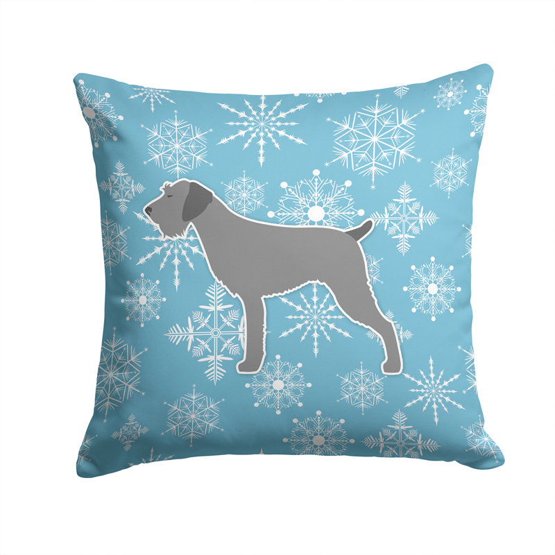 Winter Snowflakes Throw Pillow, 14" H x 14" W x 3" D