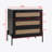 Butera 3 Drawer Dresser Rattan Storage Cabinet with 3 Large Drawers, Boho Mid-Century Wooden Nightstand Drawer Dresser, Sideboard Buffet Cabinet with Storage for Living Room Dining Room Hallway, 30×15.8×30 Inches