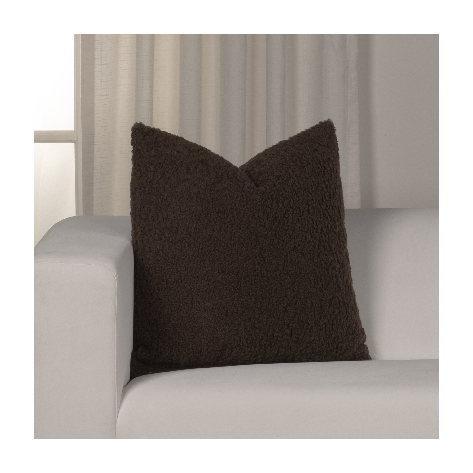 Tiffany Honey 20" x 20" Throw Pillow, Feather, Brown, 
Square 22"