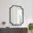 Escarment Metal Window Pane Mirror