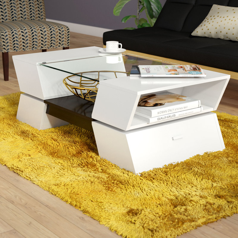 Table basse abstraite avec rangement Guice