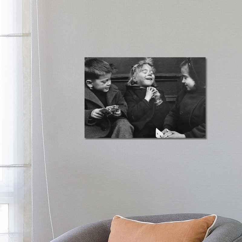 Card Players (NYC, 1955) by Ruth Orkin - Print on Canvas, Wrapped Canvas, 66.04 cm H x 45.72 cm W x 3.175 cm D