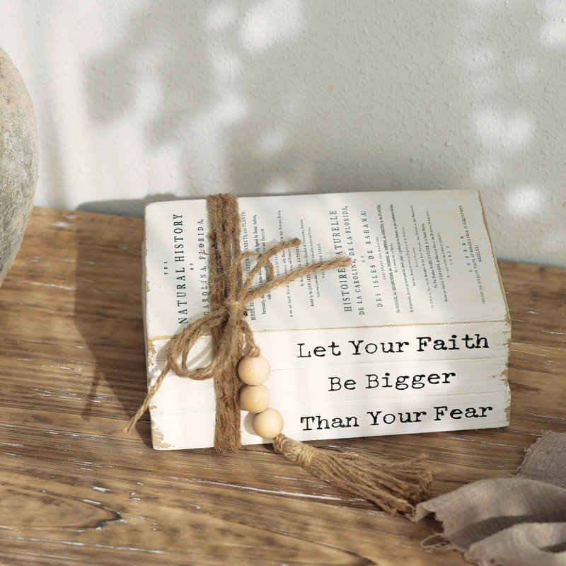Rustique «Let Your Faith Be Bigger Than Your Fear» Citation inspirante