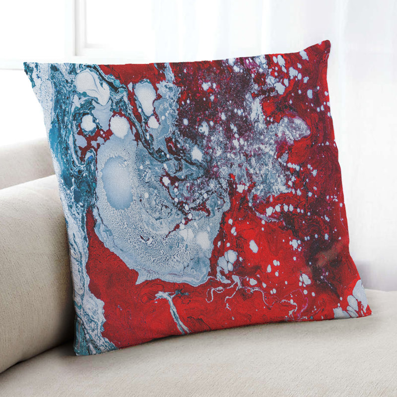 Abstract Throw Pillow, Synthetic