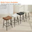 26" Upholstered Backless Saddle Bar Stool with Metal Frame-209194-5290095