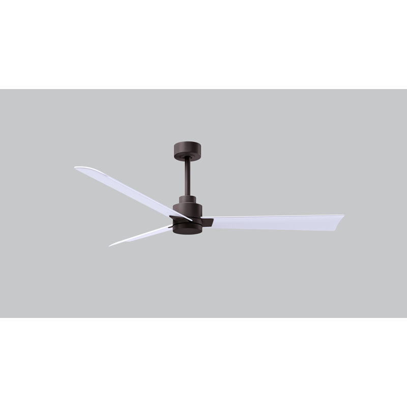 Alessandra 56'' Ceiling Fan, Matte White, Textured Bronze