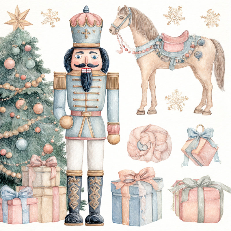 Casse-noisette et arbre de Noël