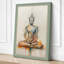 Meditating Buddha Japandi - Wrapped Canvas-776453573-776453624