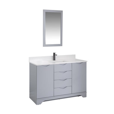 Ensemble de meuble-lavabo simple 47,2 po avec miroir Lastarza