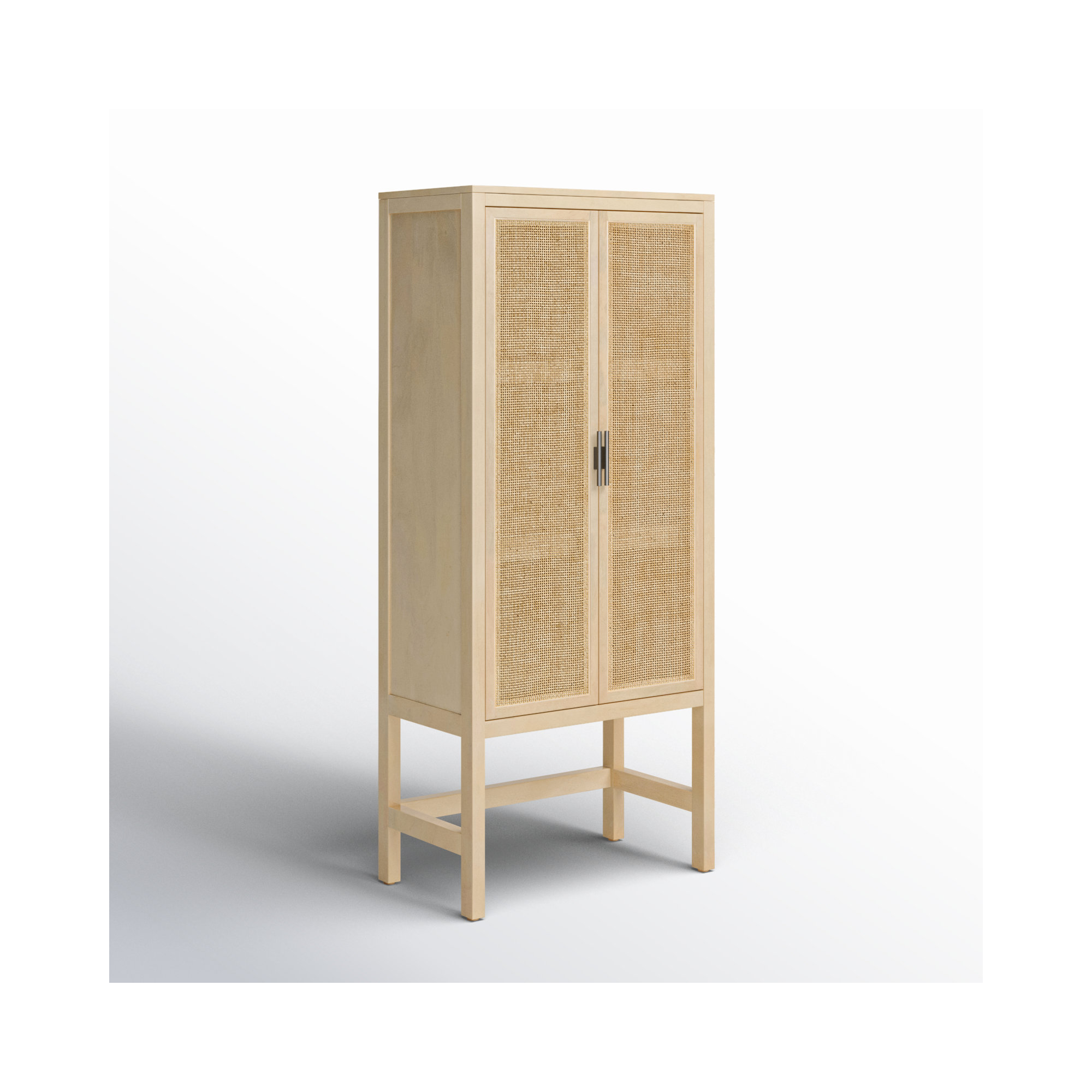 Boudreau Solid Wood Storage Cabinet, Natural Mango