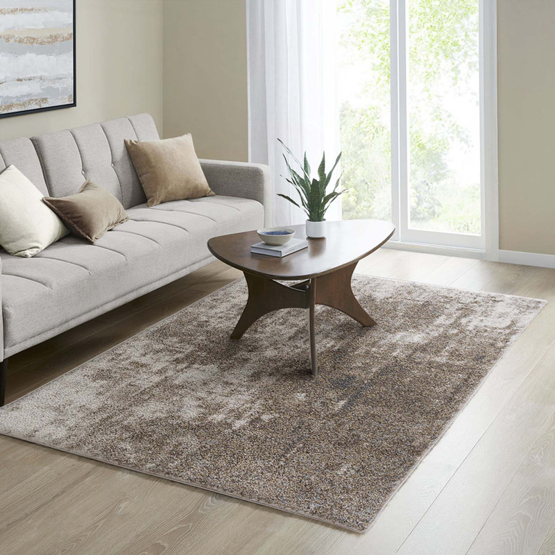 Cozy Shag Abstract Area Rug, Rectangle 5'3" x 7'