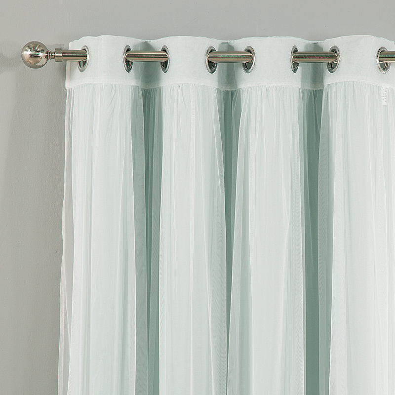 Panneau coulissant en polyester Natascha, Menthe, L 52 po x L 63 po