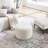 Regeani 22.6" Modern Round Upholstered Pouf Ottoman-984169981