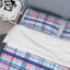 Tartan à carreaux rouge et bleu - Ensemble de housse de couette abstrait - Microfibre de polyester-823045474