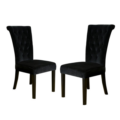 Chaises de plage en velours noir évasé