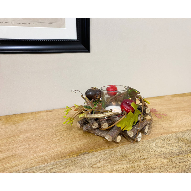 Wood Tabletop Tealight Holder
