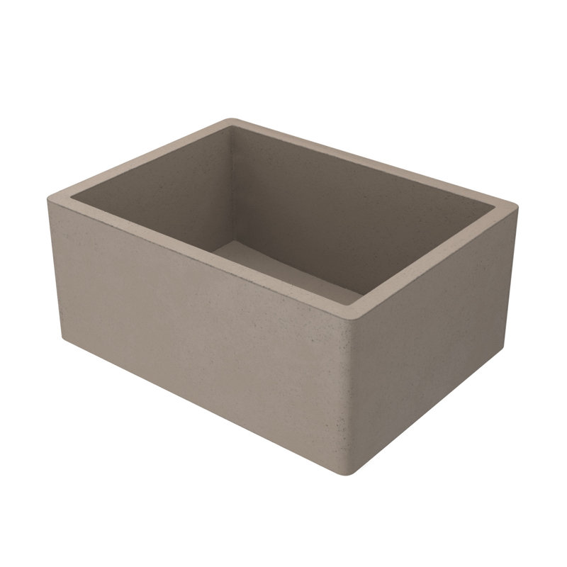 NativeStone® Concrete 24" L x 18" W Farmhouse Kitchen Sink, Earth