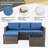 Harbaugh Wicker 3 - Person Patio Conversation Set with Cushions-1495374771