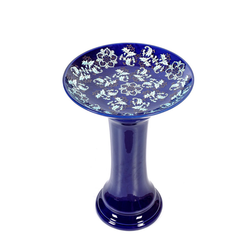 Manolete Ceramic Single Tier Birdbath