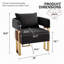 Ensemble de chaises d'appoint en velours doré l 25,99 po x P 24,41 po x H 26,77 po TS (ensemble de 2)