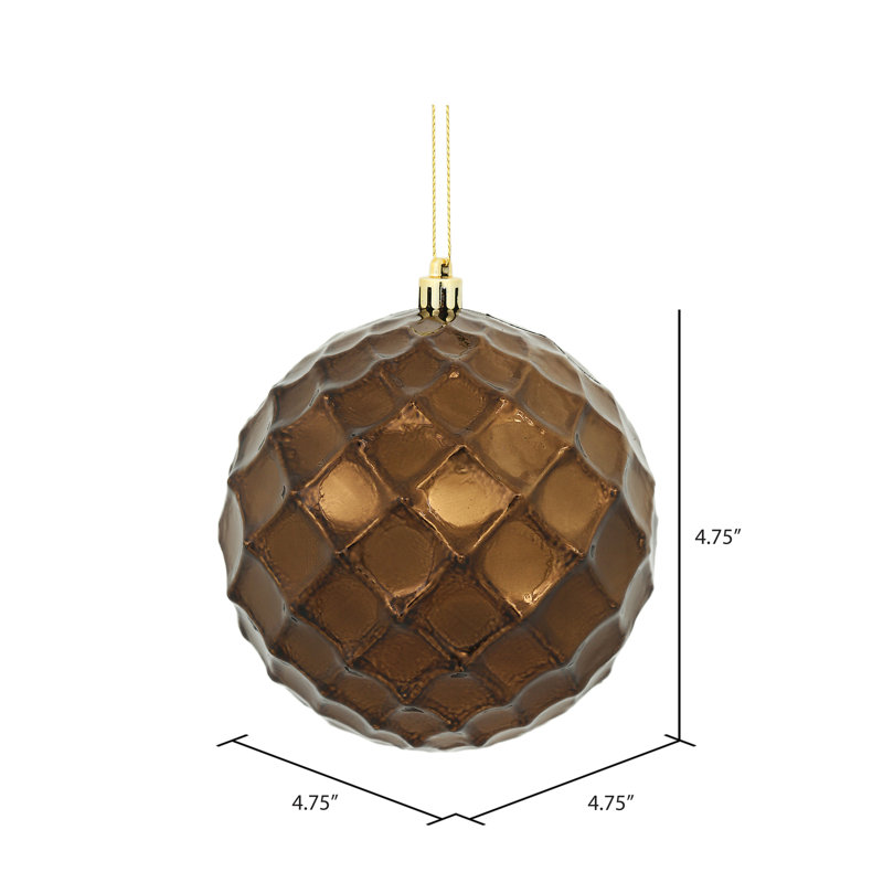 Ornement de Noël babiole brillant, Chocolat, 4