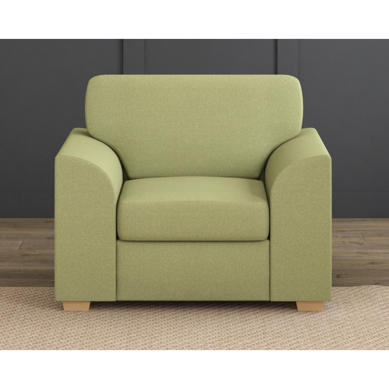 Upholstered Armchair, Olive