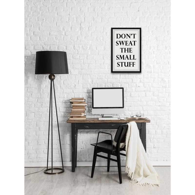 «Dont Sweat the Small Stuff» par Marmont Hill - reproduction d'art textuel sur papier encadré, H 45 po x l 30 po x P 1,5 po