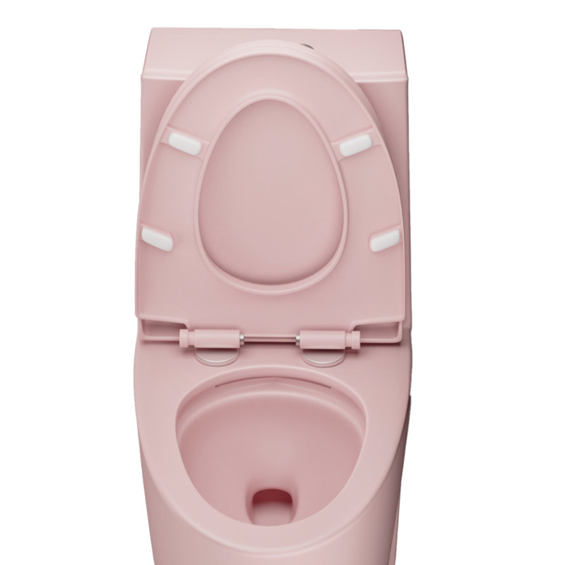 Siège de toilette allongé en plastique à fermeture silencieuse avec couvercle de siège, fixation rapide L 17,72 po, blanc brillant